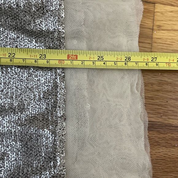 FREE PEOPLE Sequin Skirt Size Large Blush Pink NEW Party Glitz Glam Tulle - Picture 11 of 12